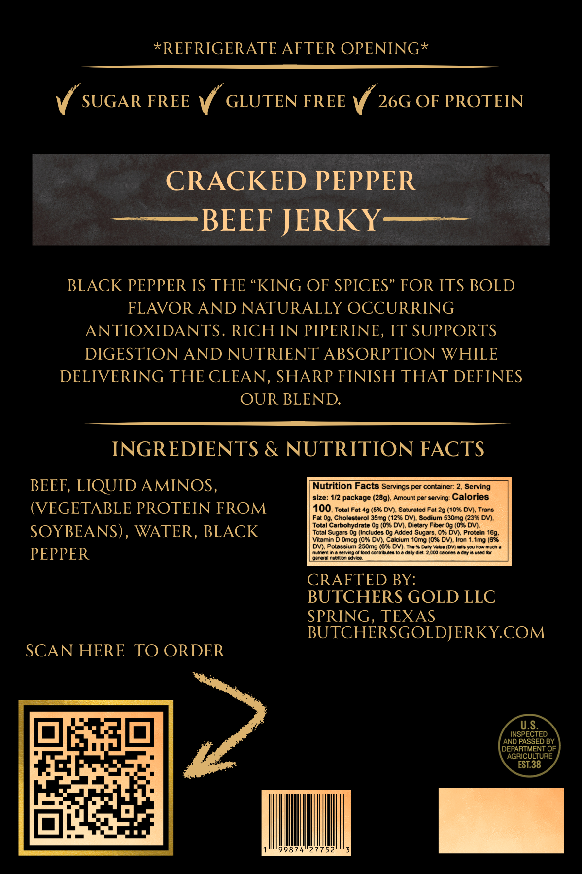 Cracked Pepper Beef Front