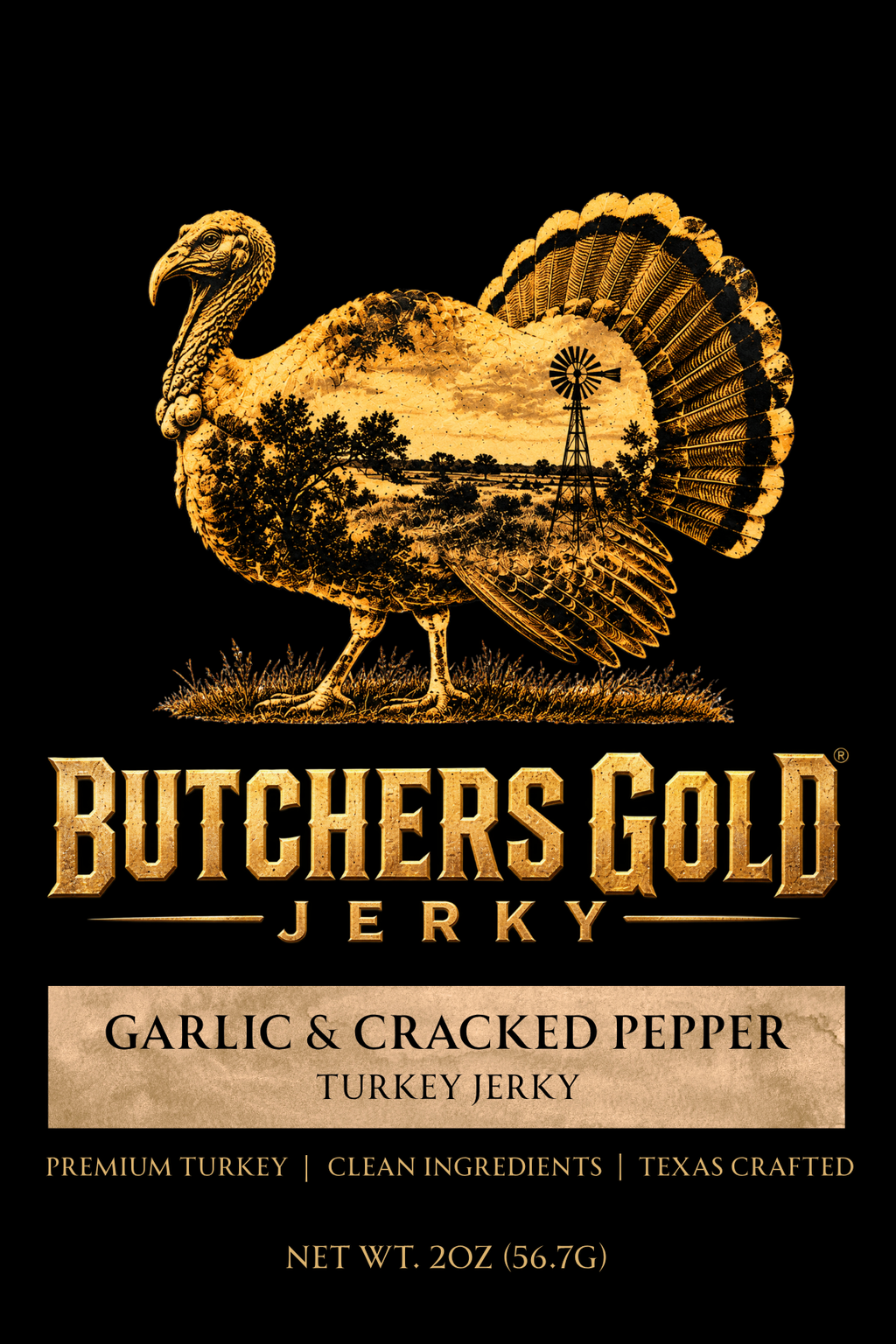 Garlic & Cracked Pepper Turkey Jerky